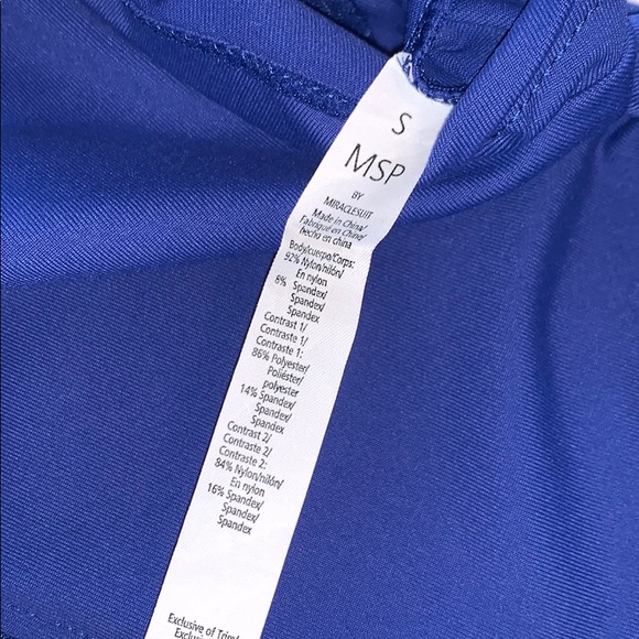 Miraclesuit Crew Neck Workout Tee Blue Small NWT - Picture 6 of 14